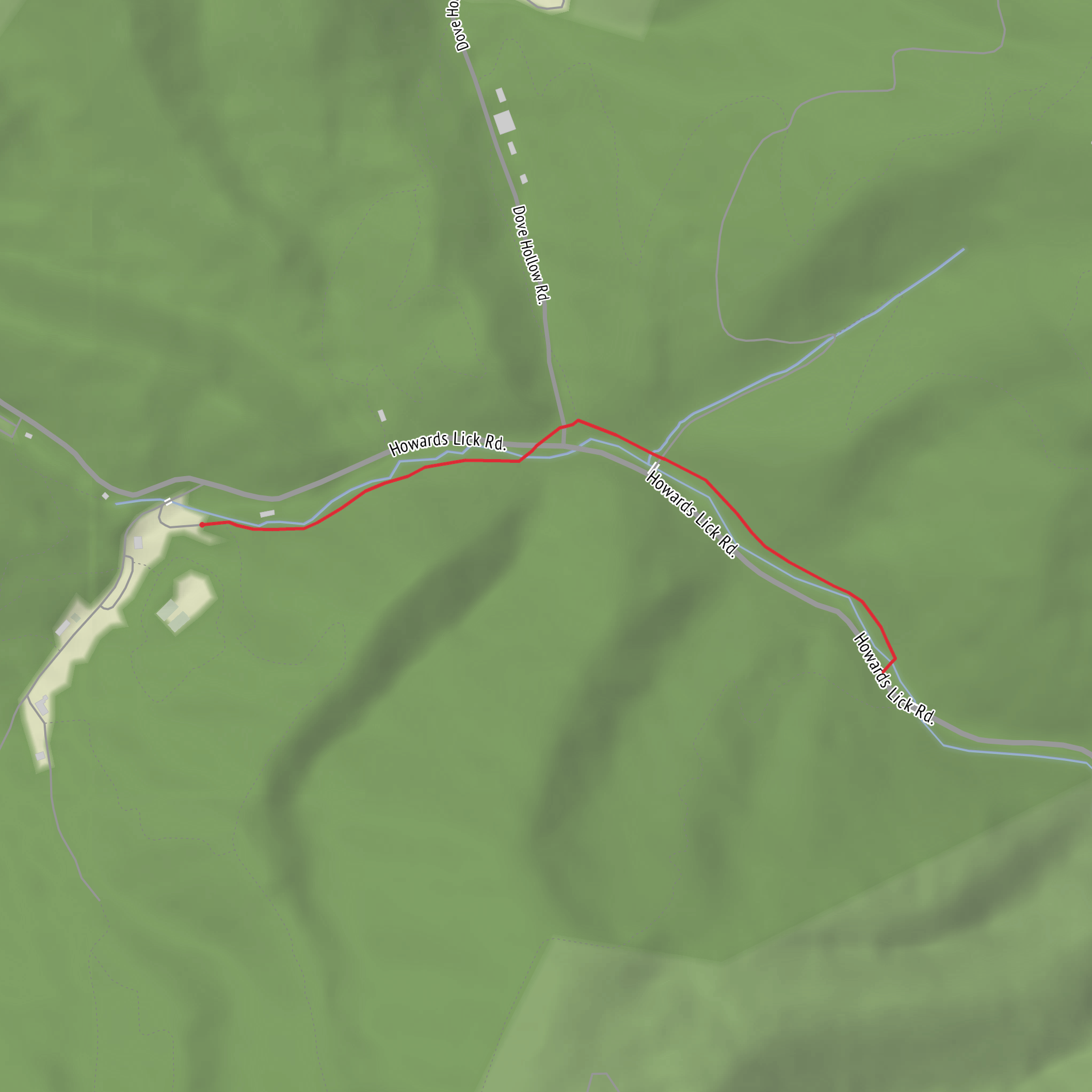 Howard's Lick Run Trail mobile static map