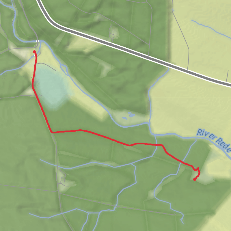 A map preview of the recording Northumberland Hiking.