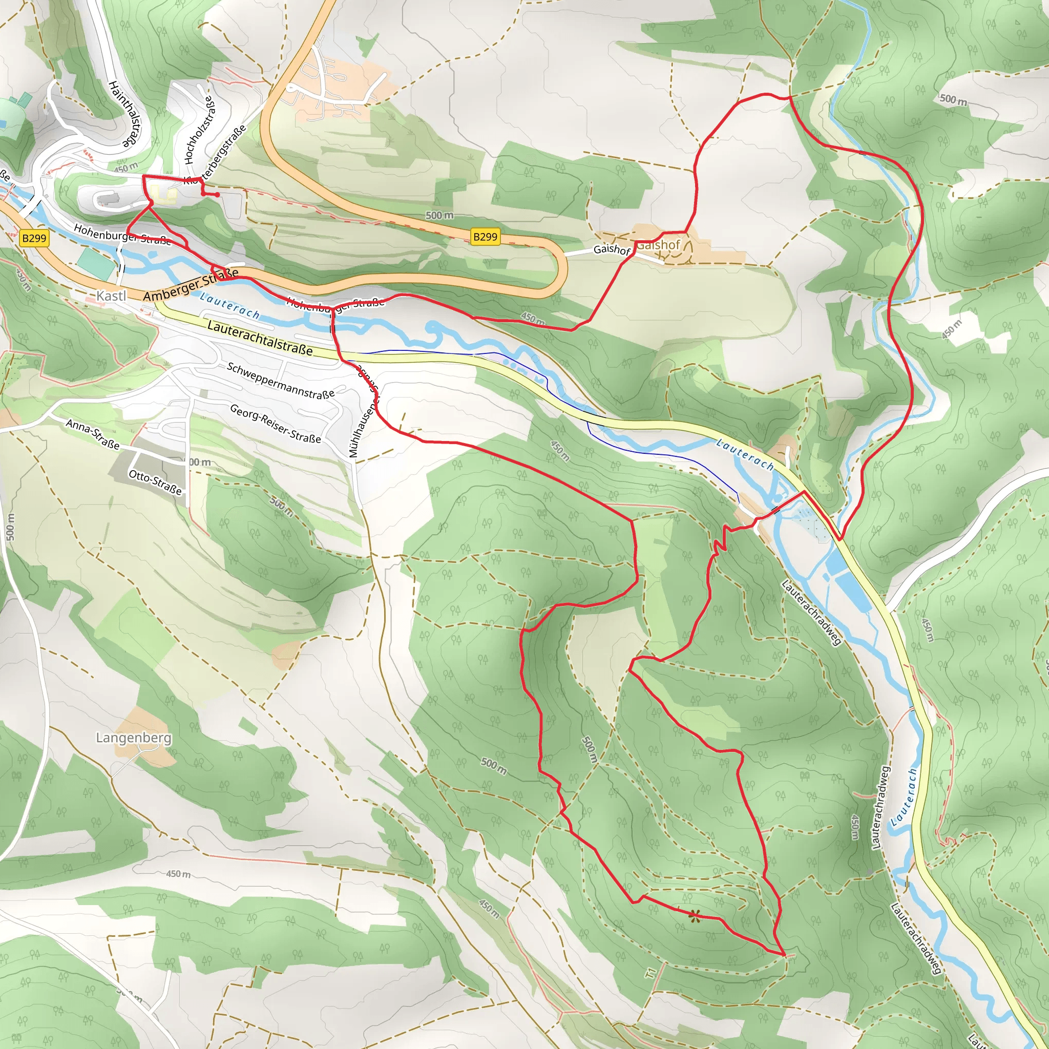 Rechenfels via Wacholder Wanderweg and Rotpunkt mobile static map