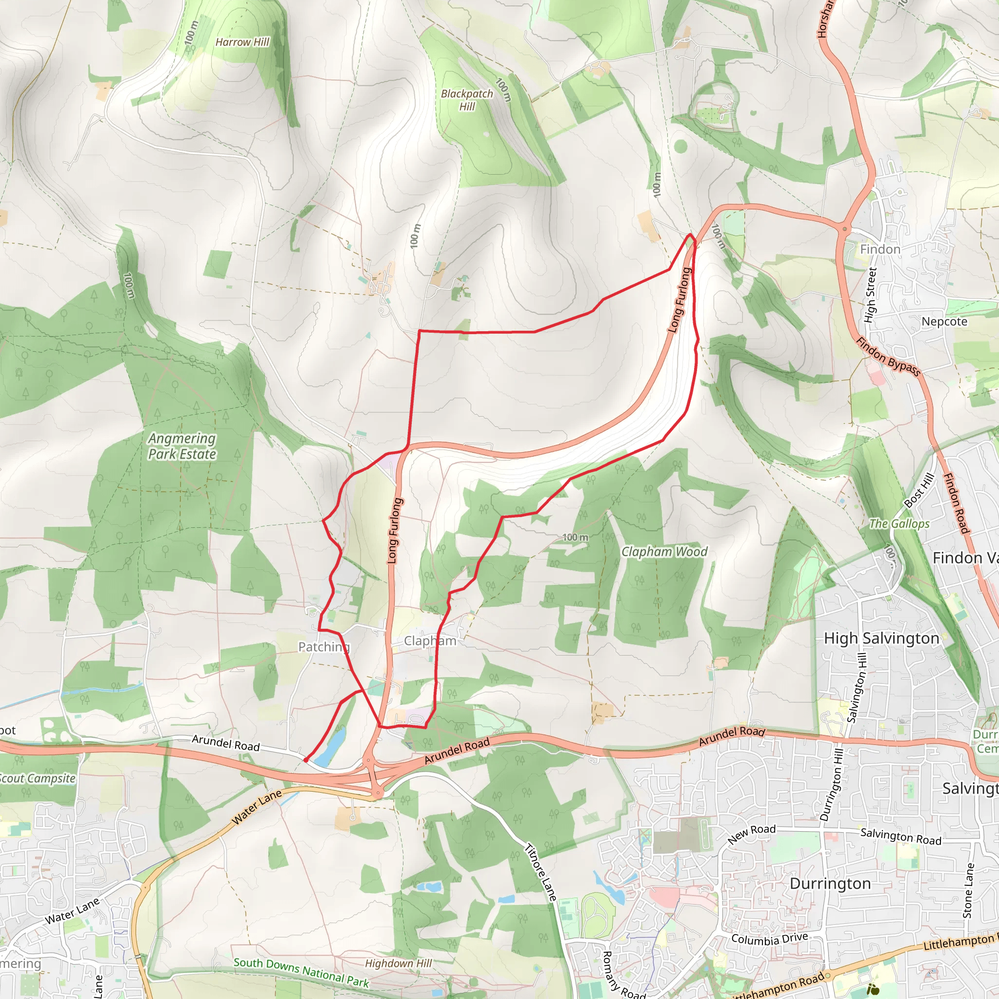 Patching and Clapham Loop mobile static map