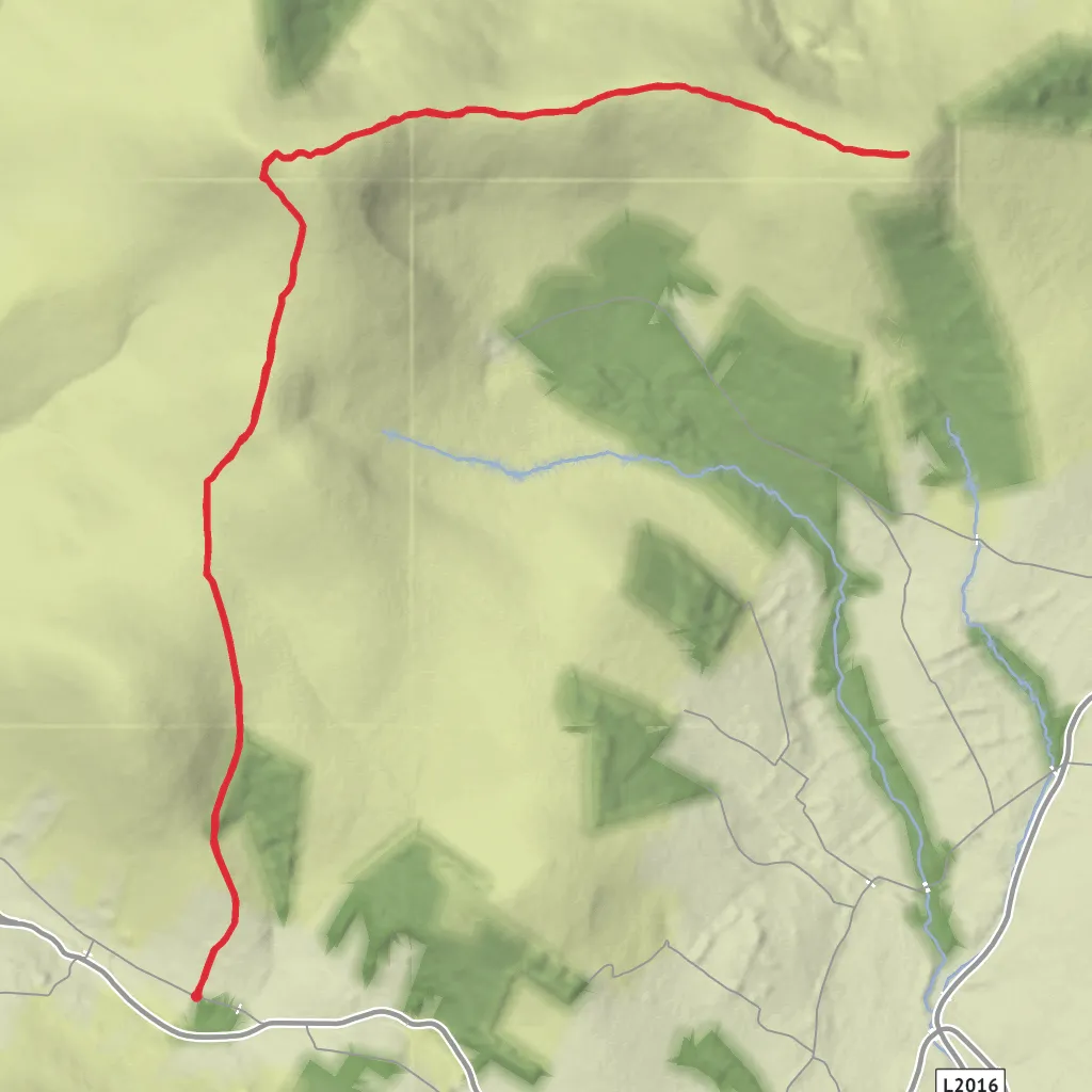 Shannon's Lane to Blackrock Mountain via Mount Leinster mobile static map