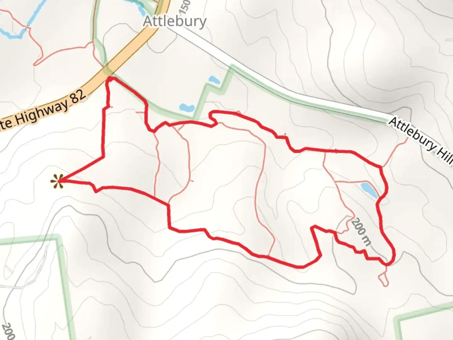 An image depicting the trail Red Trail from State Highway 82 Loop and its surrounding area.