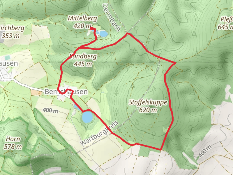 Bernsaeuser Kutte via Hochrhoener and Rhoen Rundweg Urnshausen