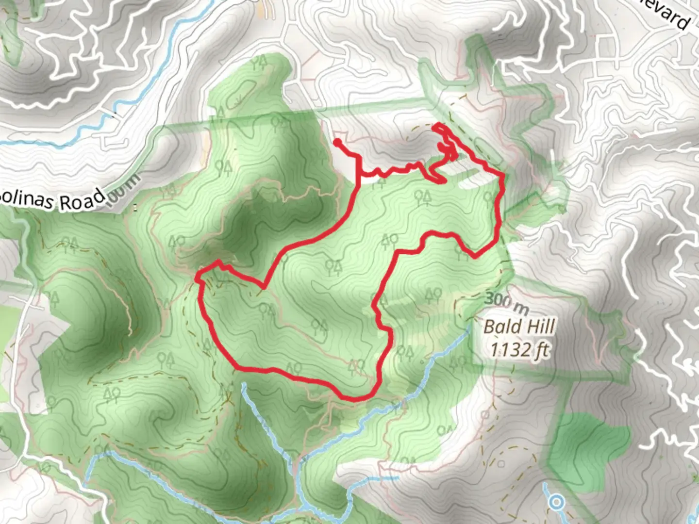 An image depicting the trail Deer Park, Yolanda and Junction Loop Trail and its surrounding area.