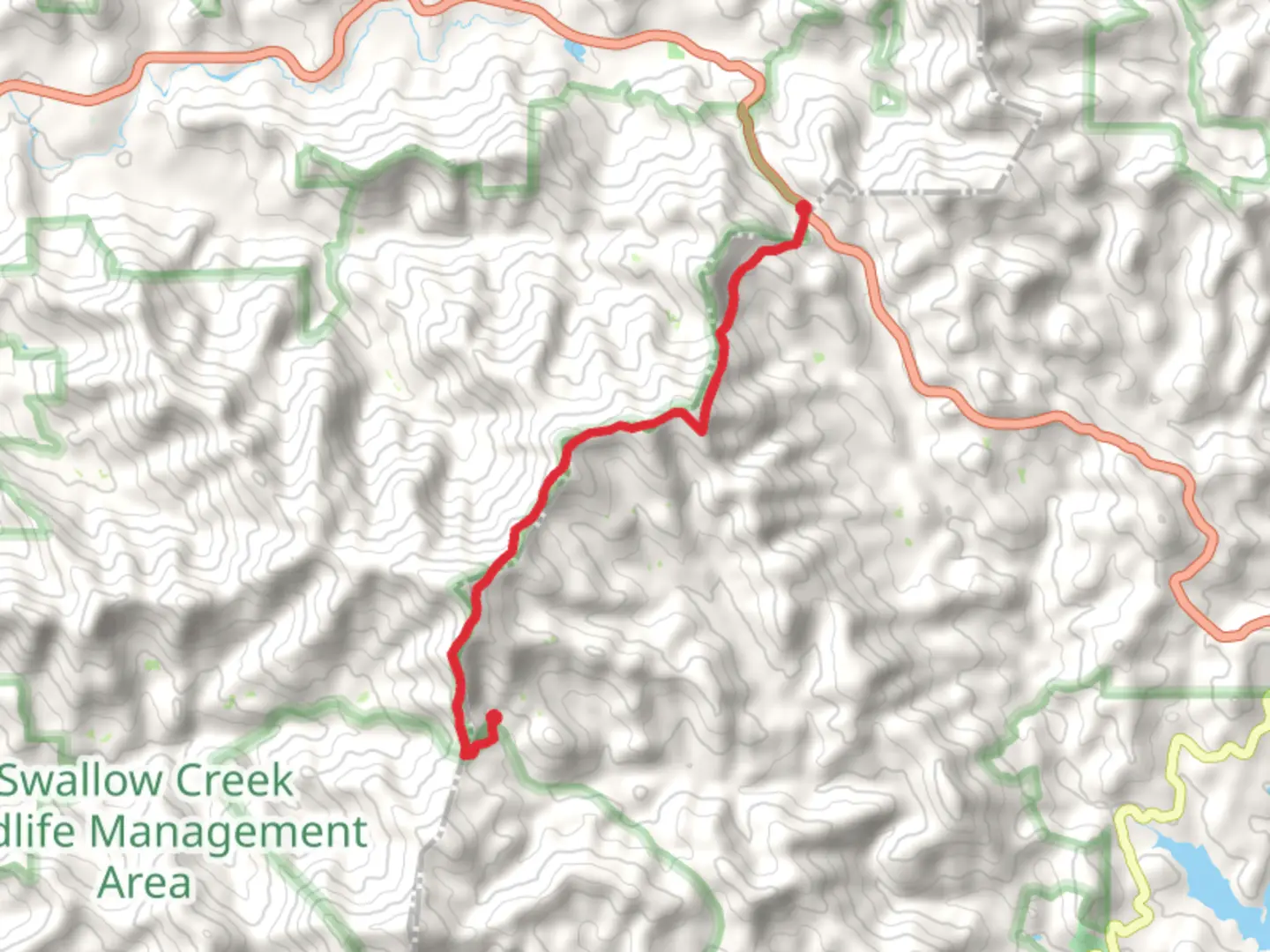 An image depicting the trail Powell Mountain and Wolfstake Knob via Appalachian Trail and its surrounding area.