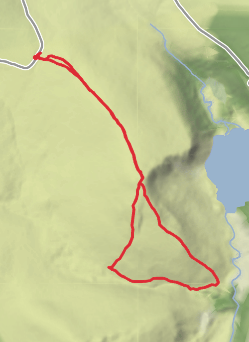 Luggala looped hike mobile static map