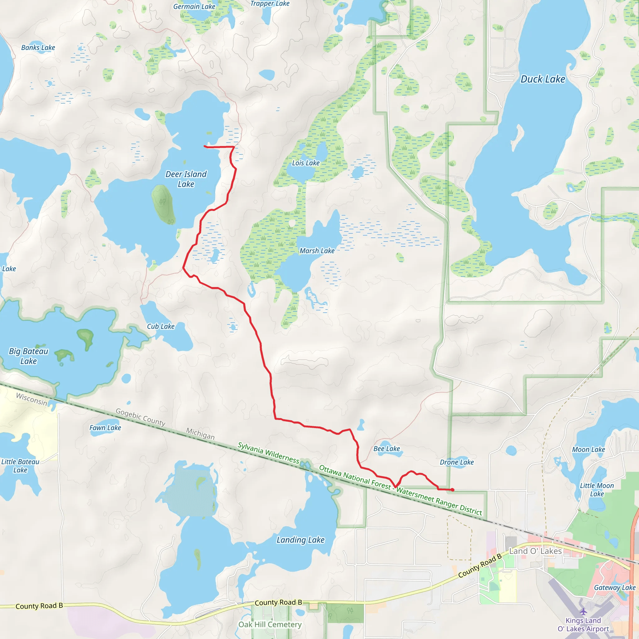 Deer Island Lake from Fisher Road mobile static map