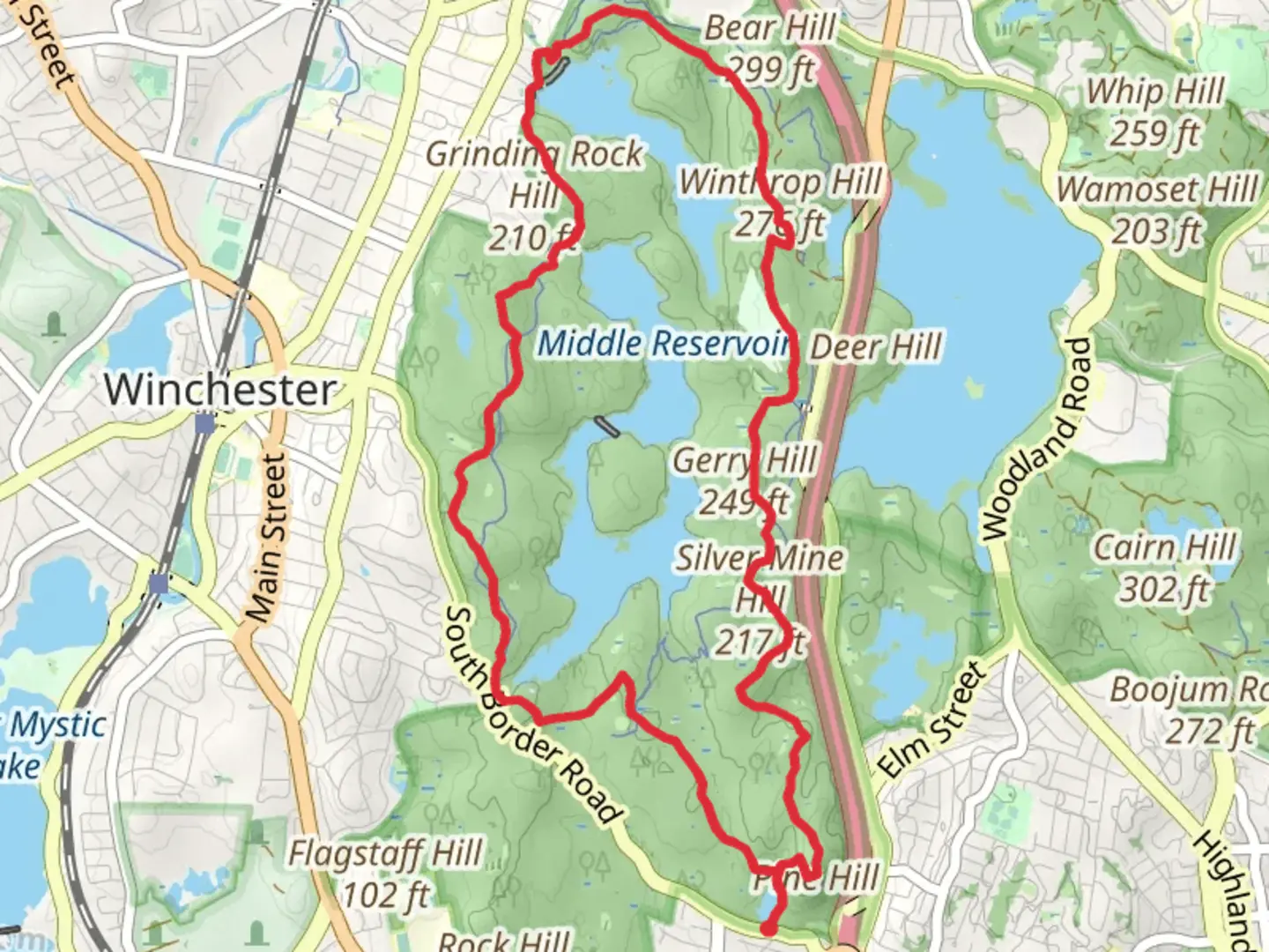 An image depicting the trail Pasture Hill, PGarry Hill and Taylor Mountain Loop via North and South Reservoir and its surrounding area.