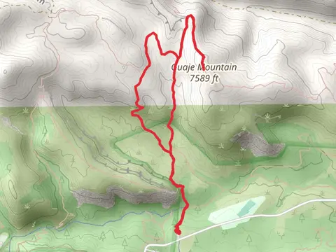 Guaje Mountain via Pajarito Trail and Guaje mountain Trail