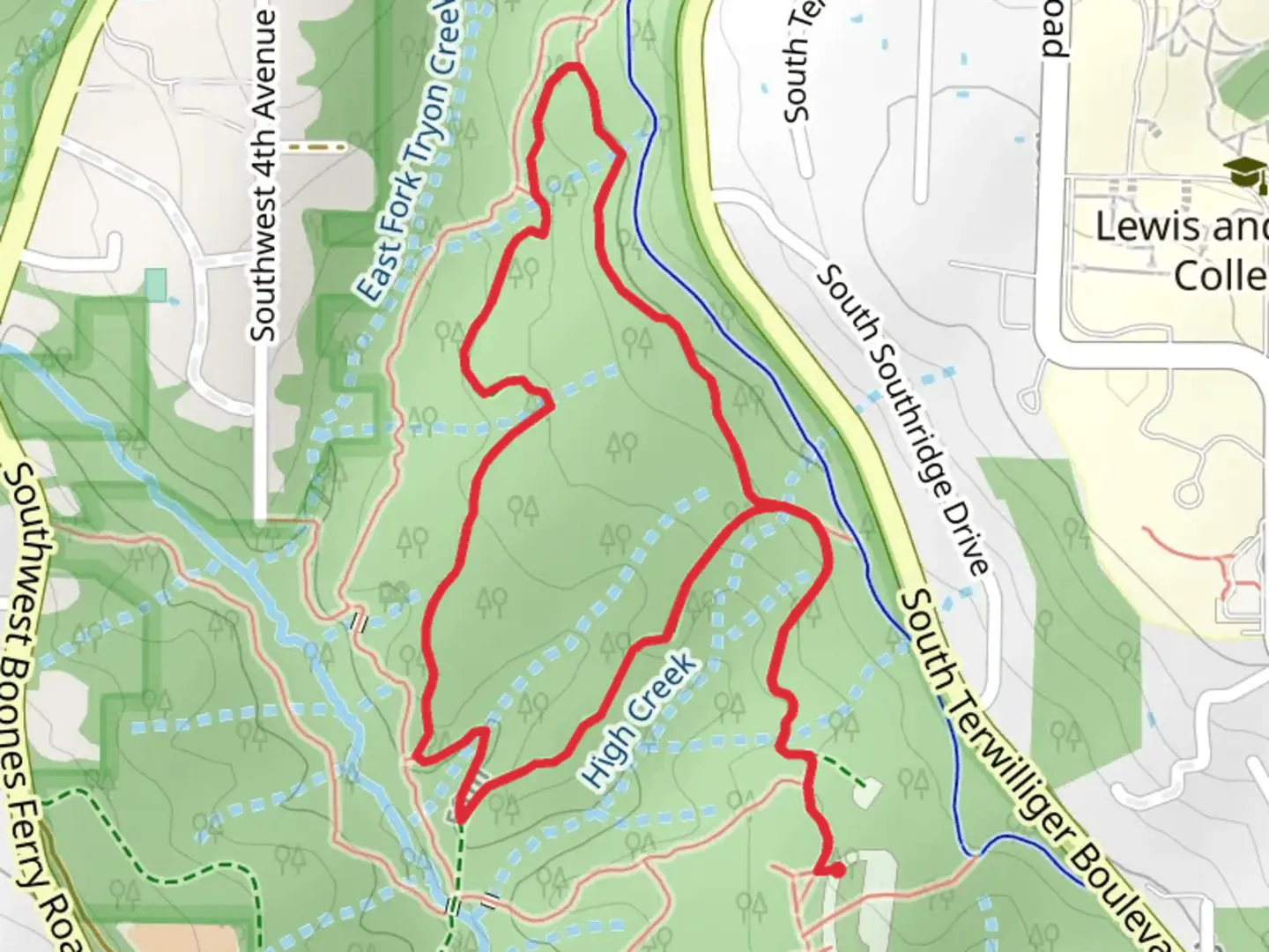 An image depicting the trail North Horse Loop and its surrounding area.