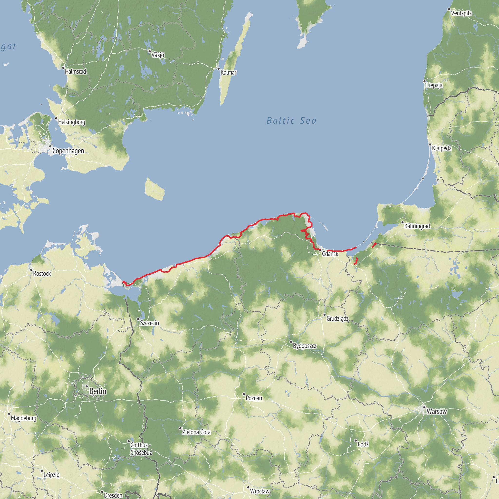E9 Poland mobile static map