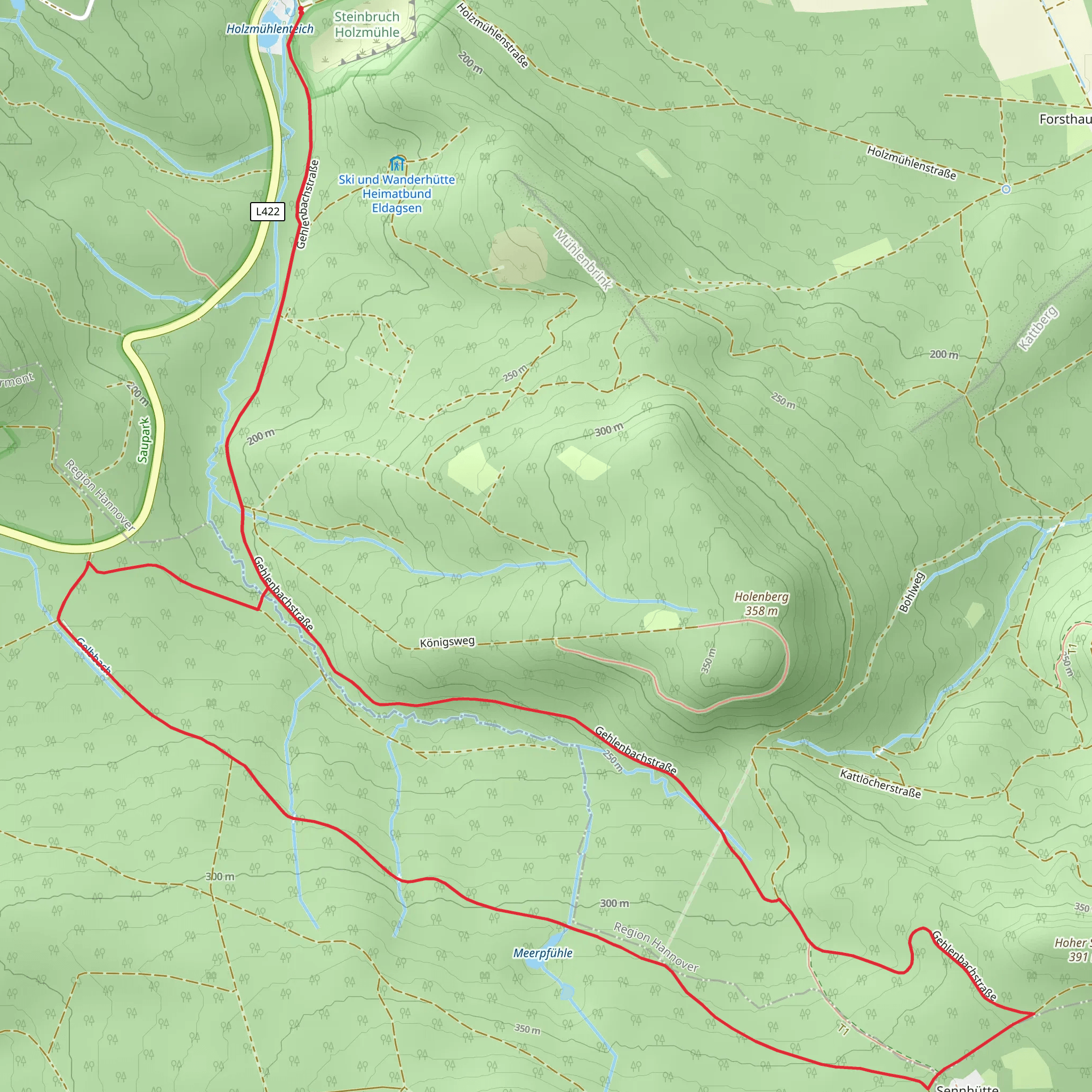 Dreieckiger Stein Loop via Kansteinweg mobile static map