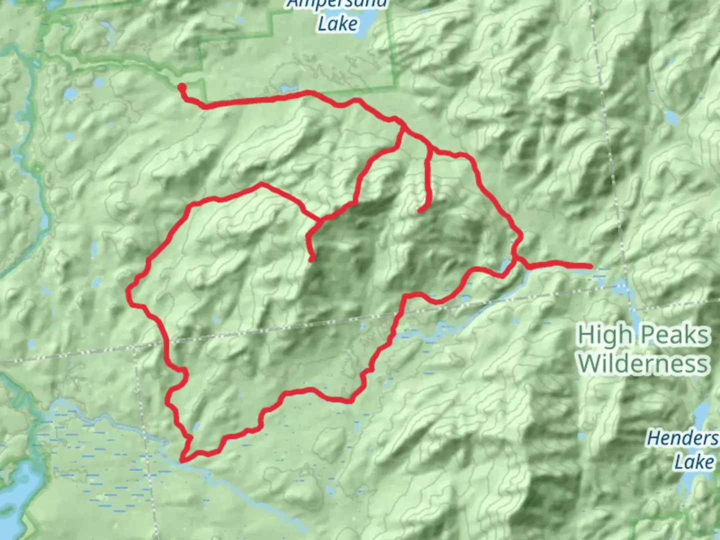 An image depicting the trail Seward Mountain Trail via Cold River Loop and its surrounding area.