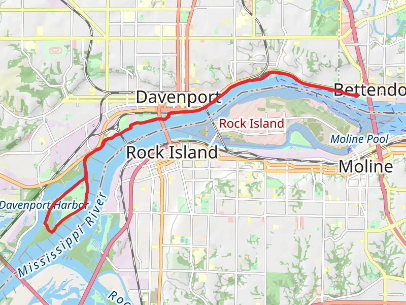 Credit Island Park Loop