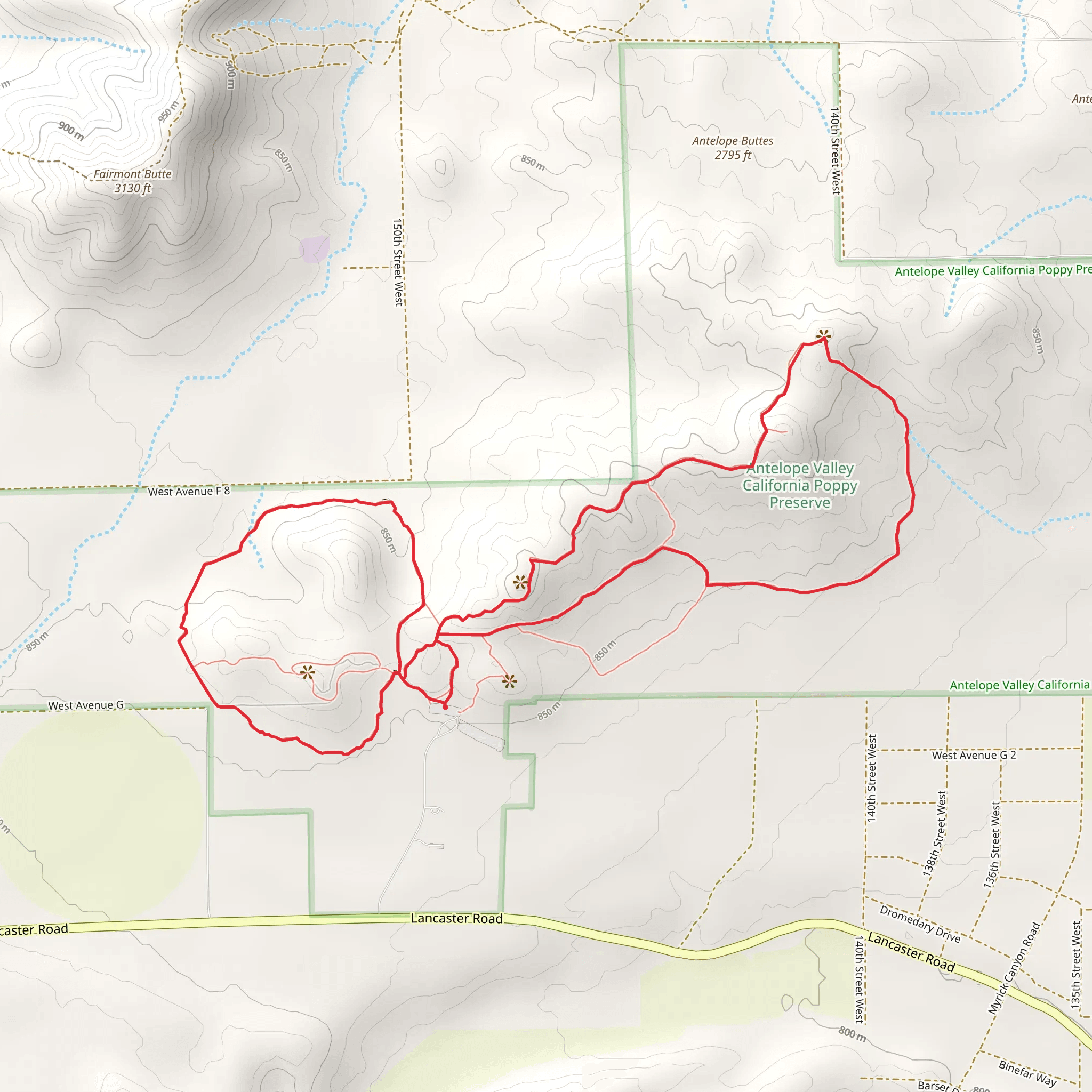 Antelope Loop Trail mobile static map