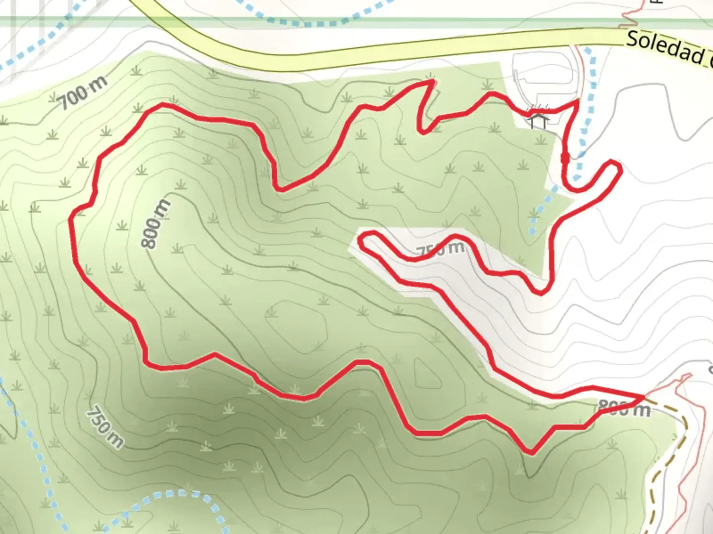 An image depicting the trail Indian Canyon Road and PAcific Crest Trail Loop and its surrounding area.