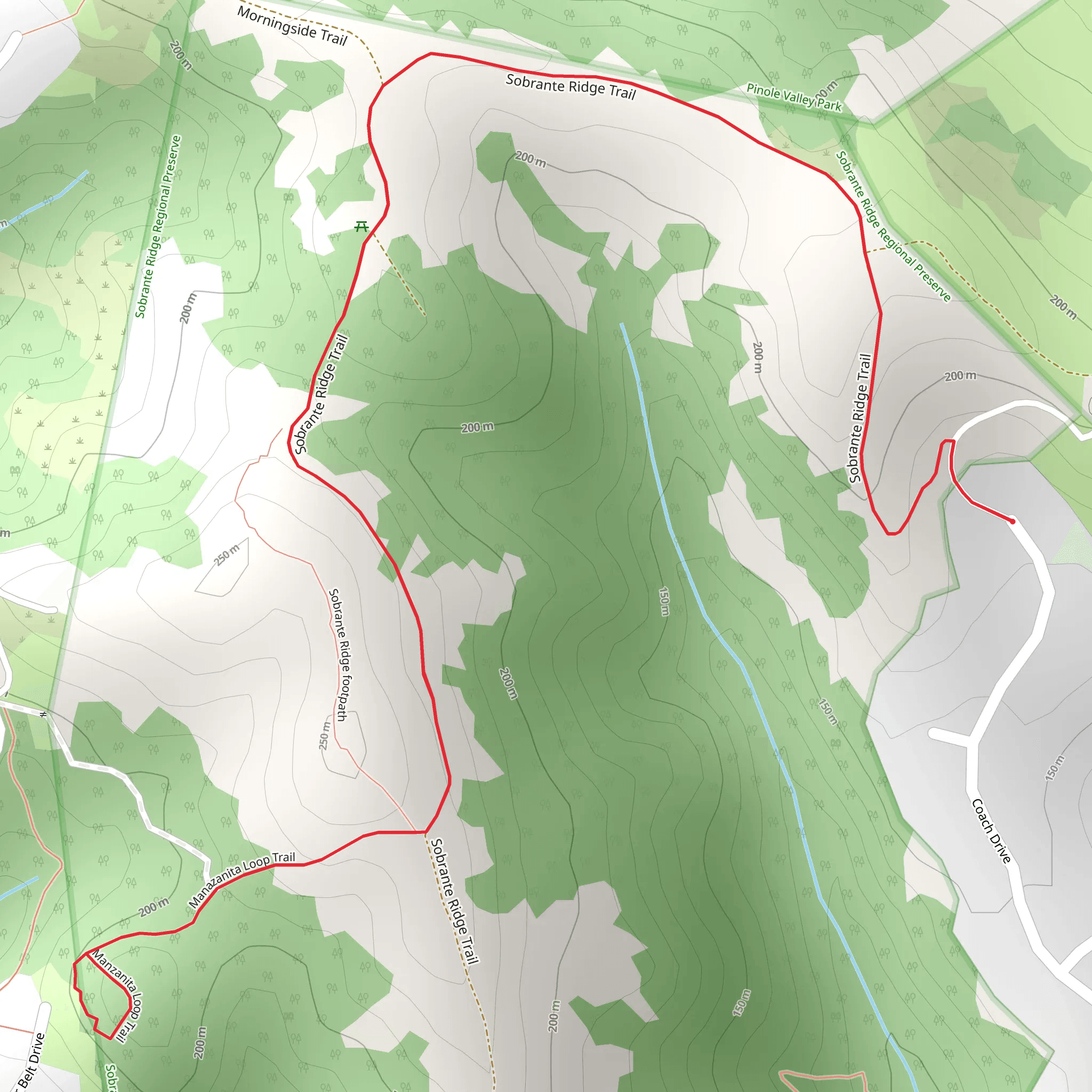 Manazanita Loop via Sobrante Ridge Trail mobile static map