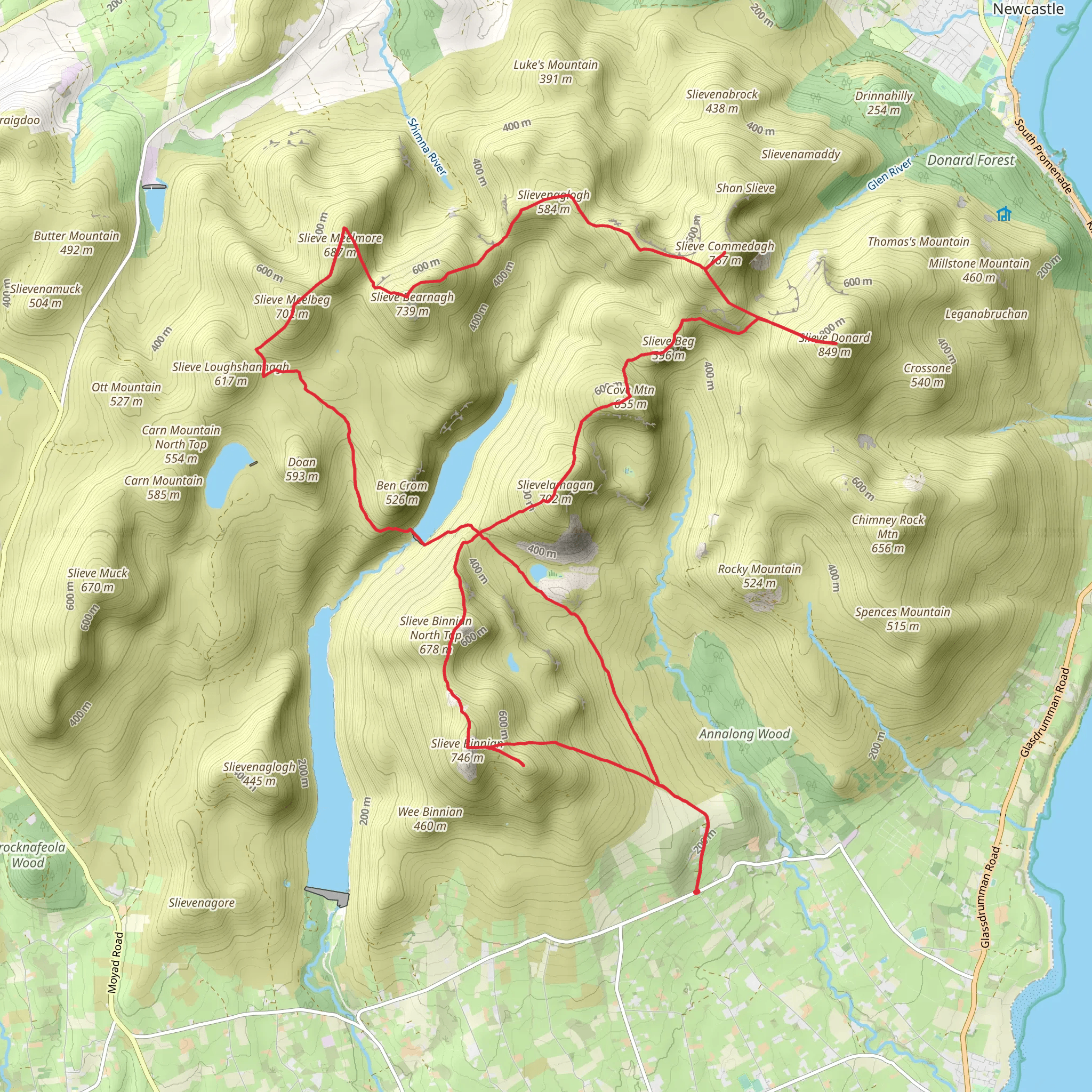 Mourne Seven Sevens mobile static map