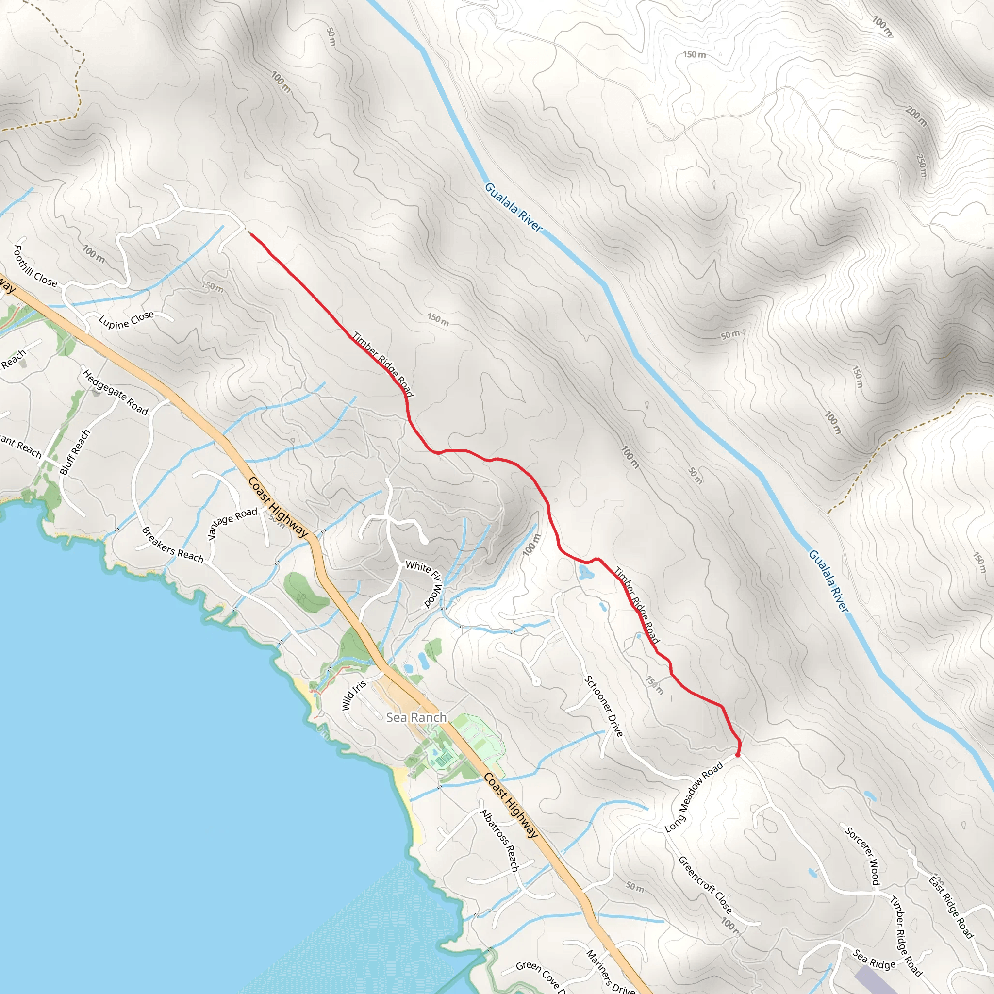 Timber Ridge Road mobile static map