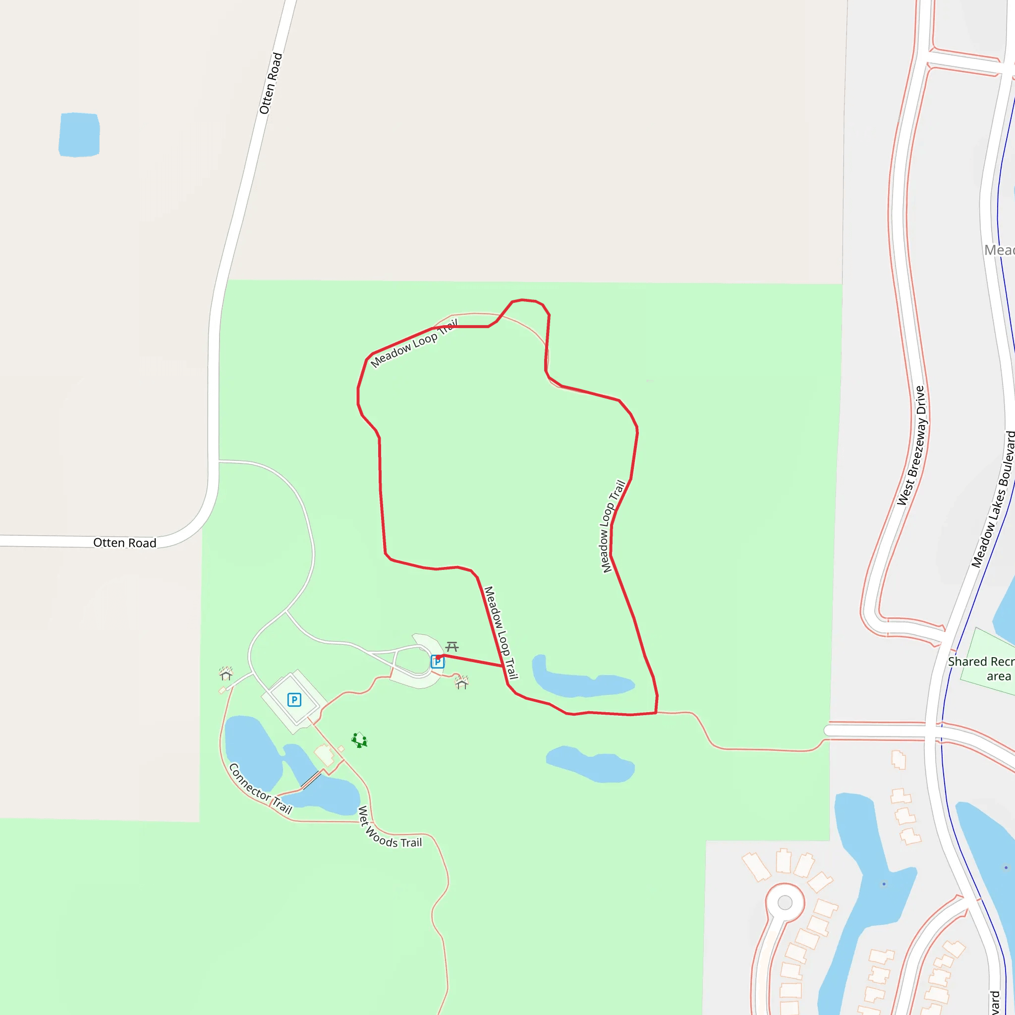 Meadow Loop Trail mobile static map
