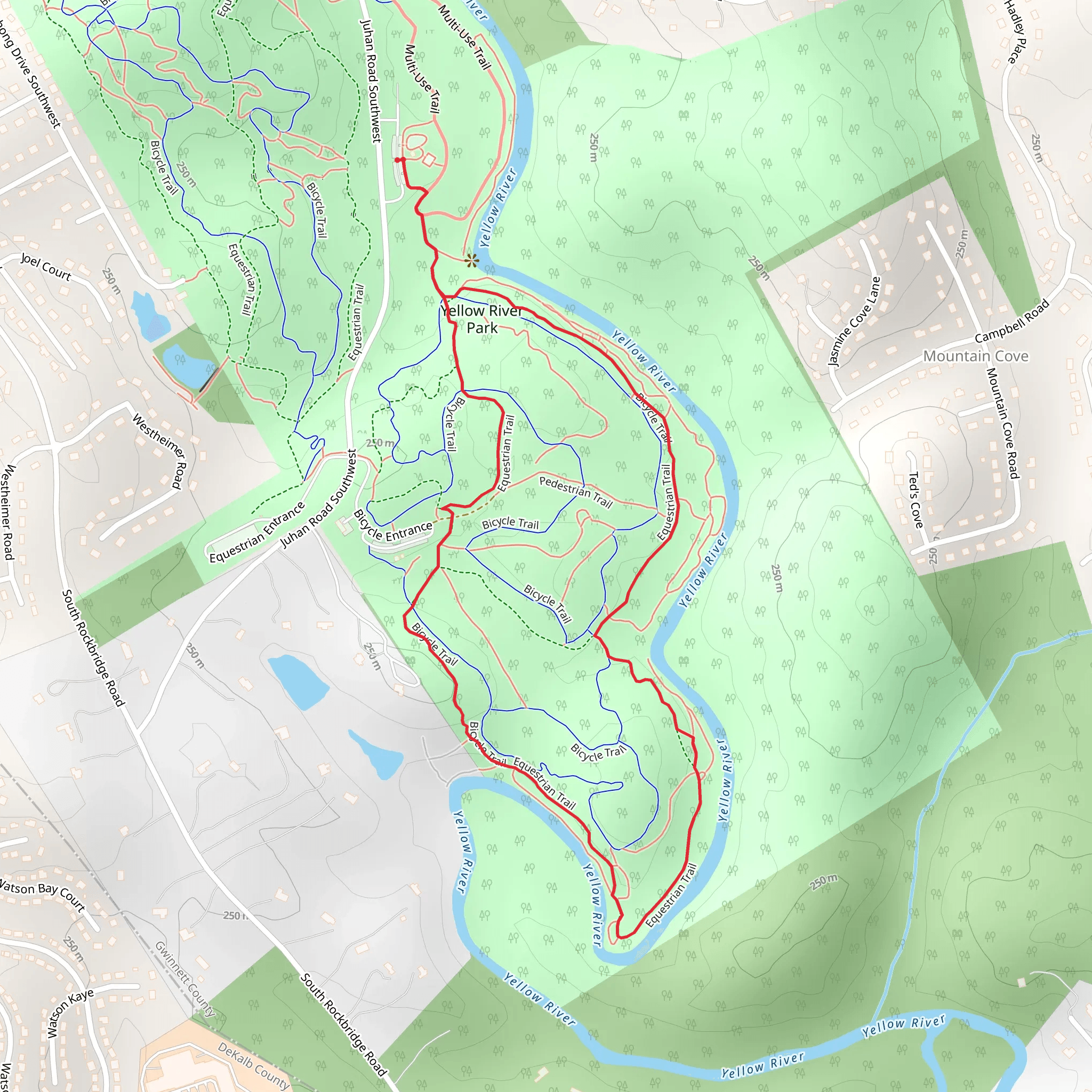 Equestrian Loop Tail - Yellow River Park mobile static map