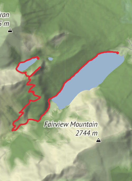 Hike from Lake Louise mobile static map