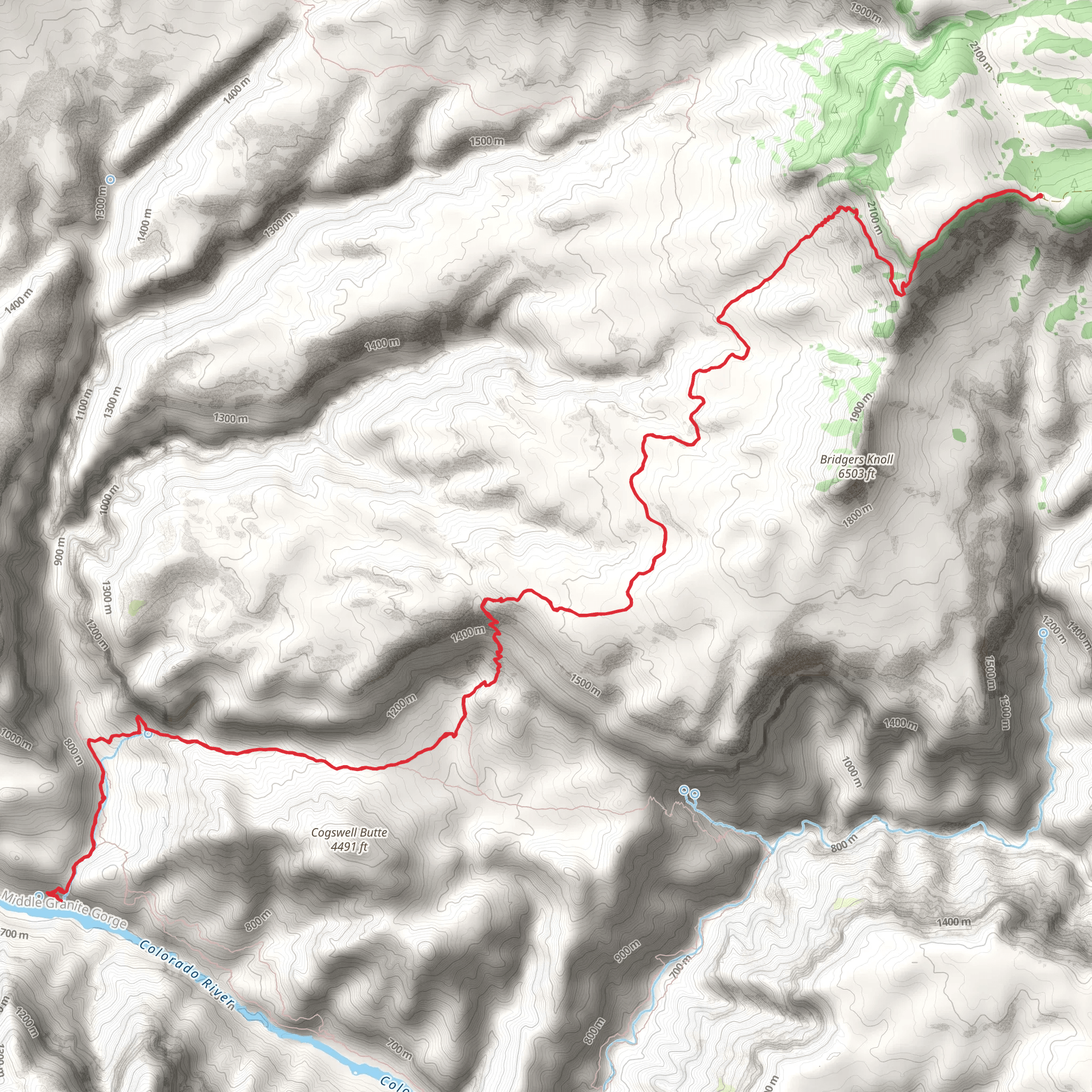 Deer Creek via Bill Hall Trail mobile static map