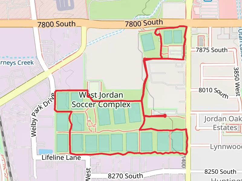 West Jordan Soccer Complex Loop