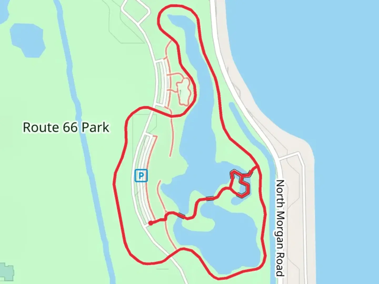 An image depicting the trail Lake Overholser West Loop and its surrounding area.