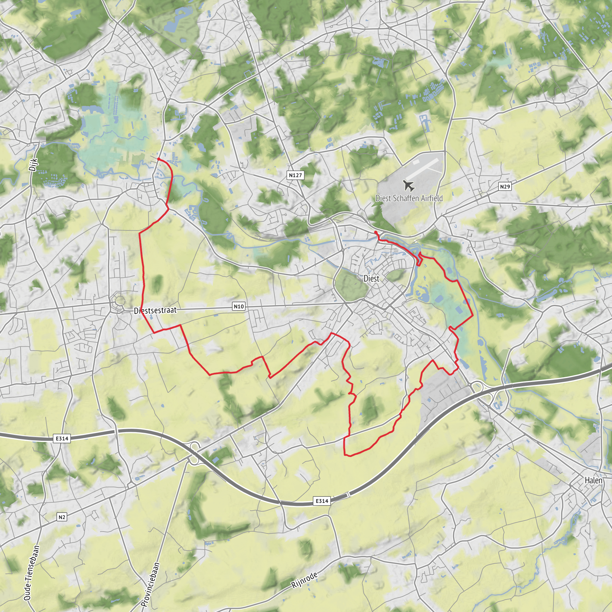 Treinstapper Scherpenheuvel-Zichem - Diest mobile static map