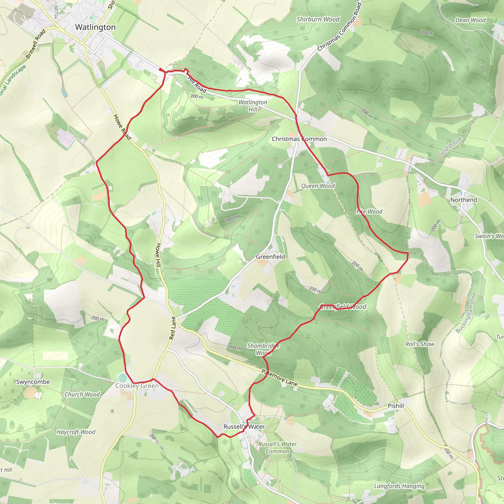 Greenfield Wood and Fire Wood Loop mobile static map