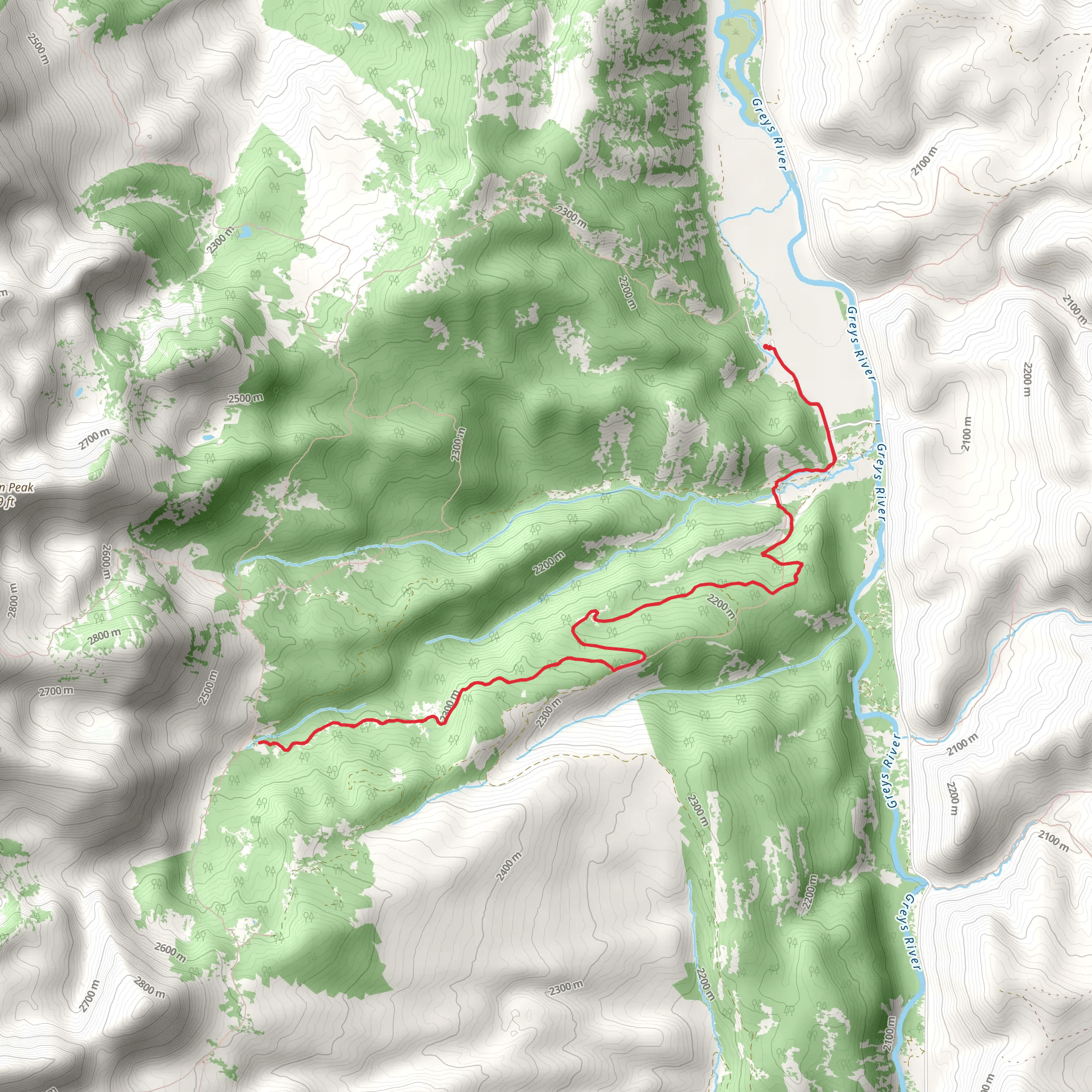 South Fork Meadow Creek mobile static map
