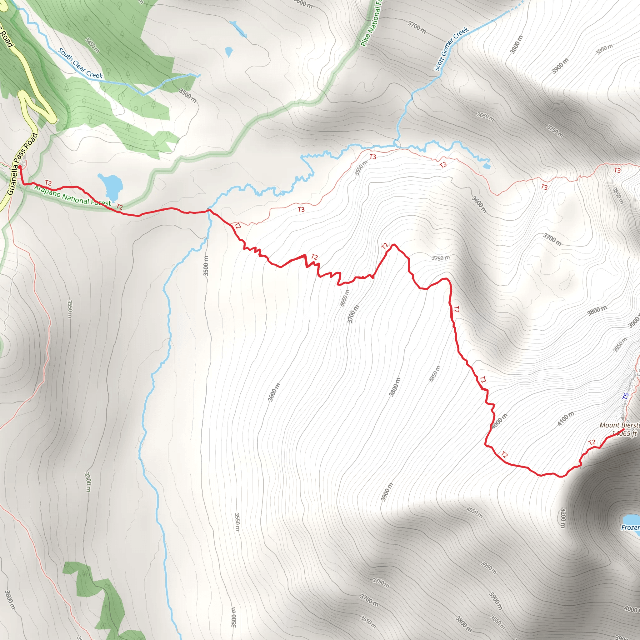 Mount Bierstadt Trail mobile static map