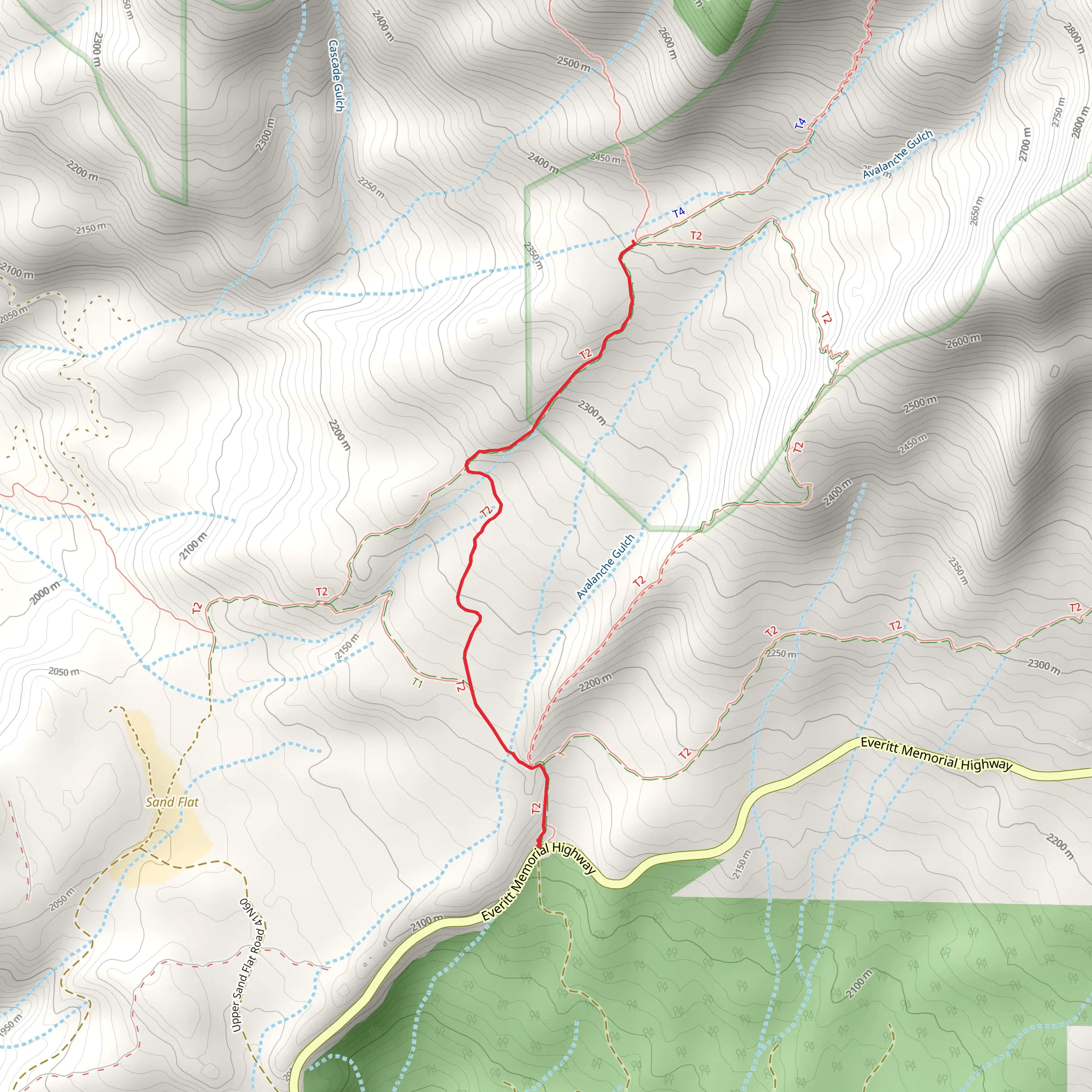Horse Camp Trail - Sisson's Trail Out and Back mobile static map
