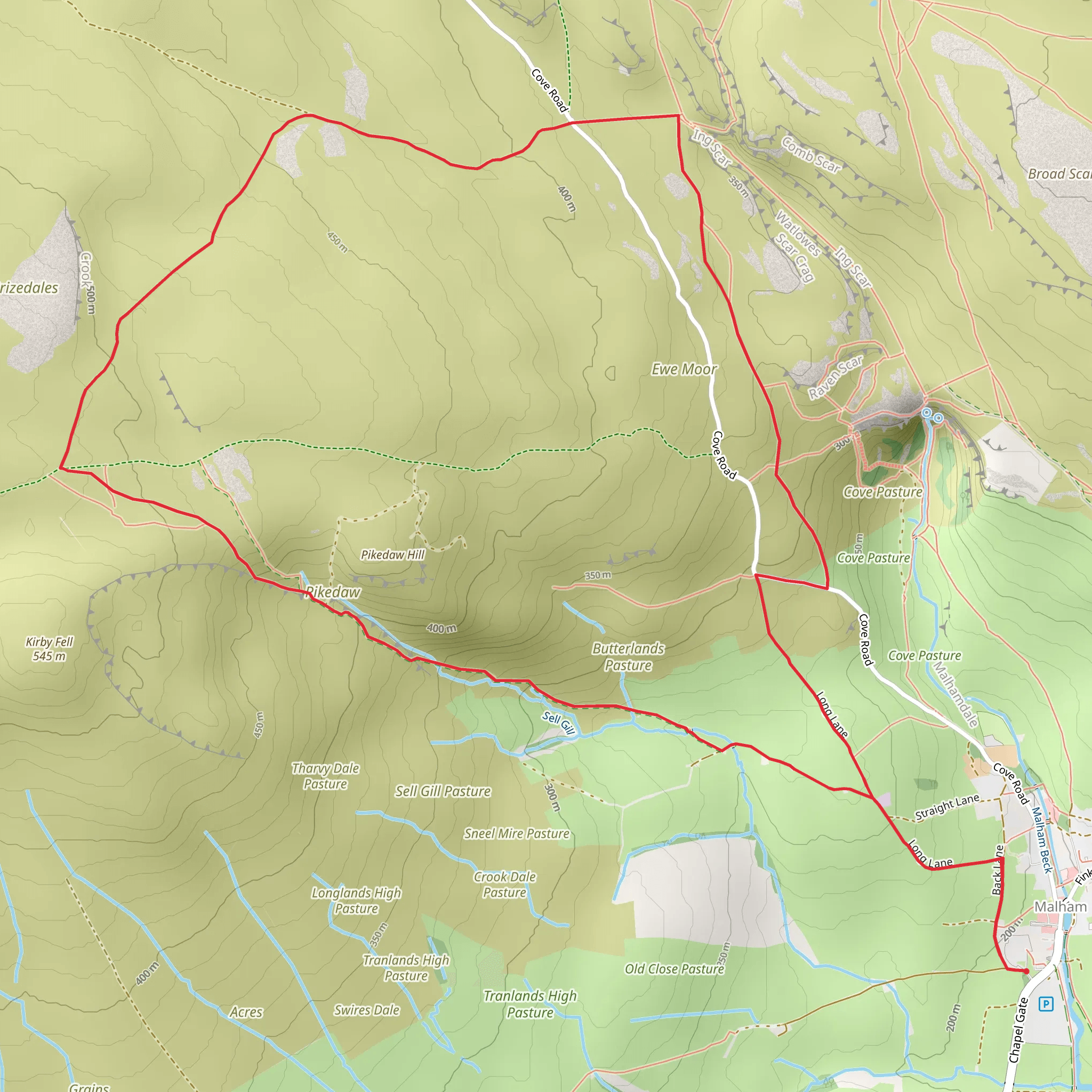 Nappa Cross from Malham mobile static map