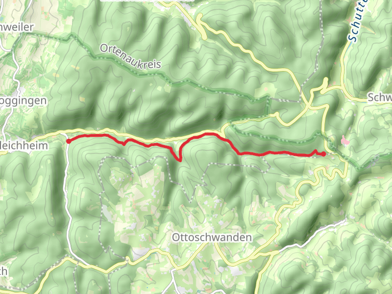 Rückhaltebecken Bleichtal to Ruhbühl via Bleichtal to Ruhbühl