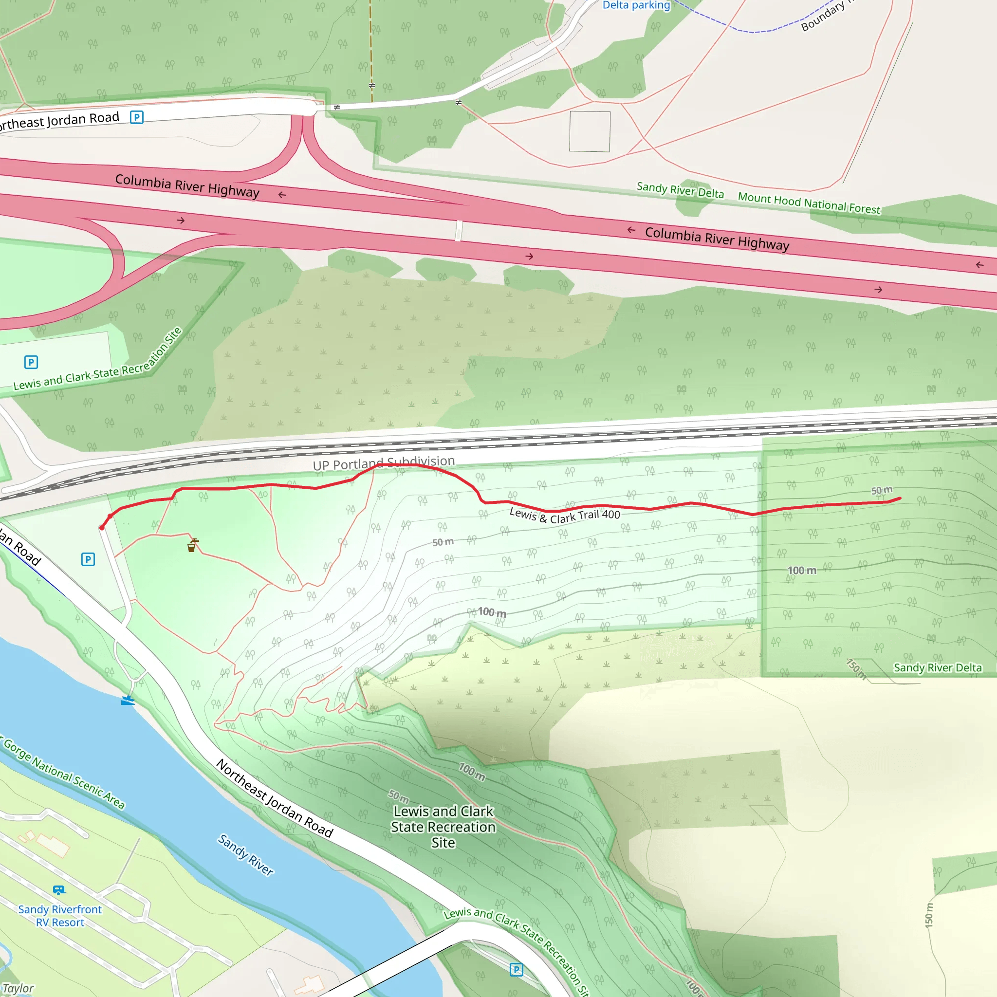 Lewis and Clark Trail mobile static map