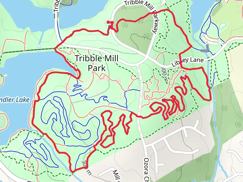 Tribble Mill Park and Chandler Lake Loop