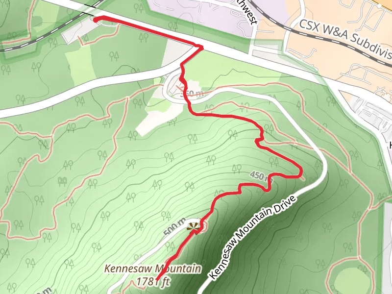 Kennesaw Mountain via Noonday Creek Trail