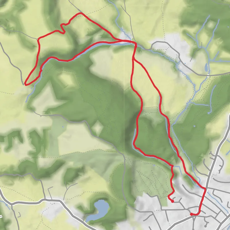 Hike from Dinas Powys mobile static map