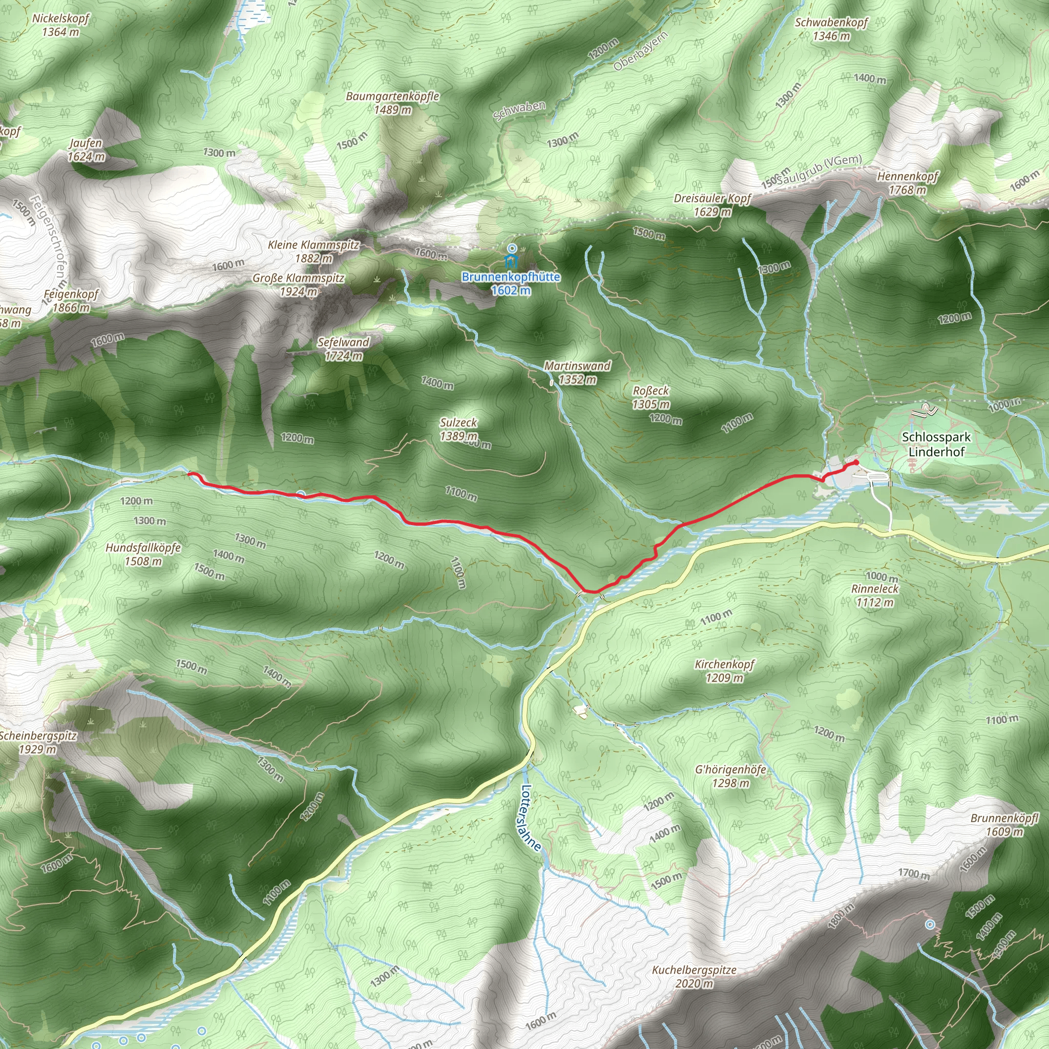 Sägertal Dienst-Hütte via Sägertalstraße mobile static map