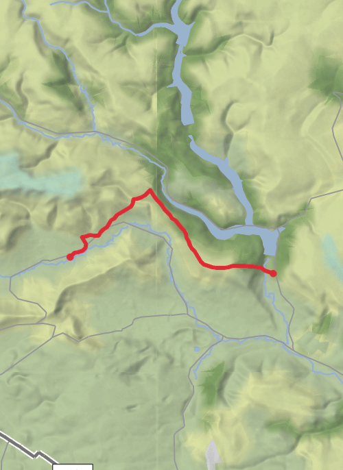 Hike on Bamford mobile static map
