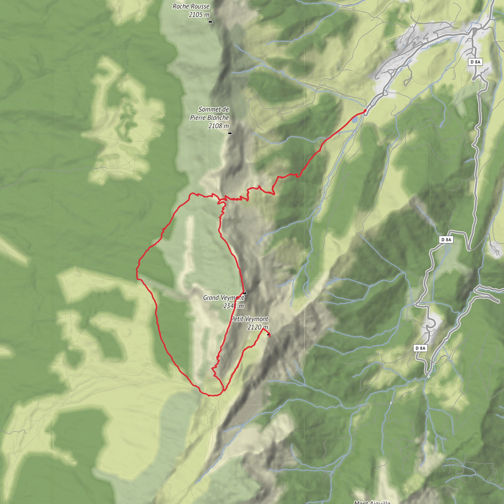 Grand Veymont and Petit Veymont from Gresse en Vercors mobile static map