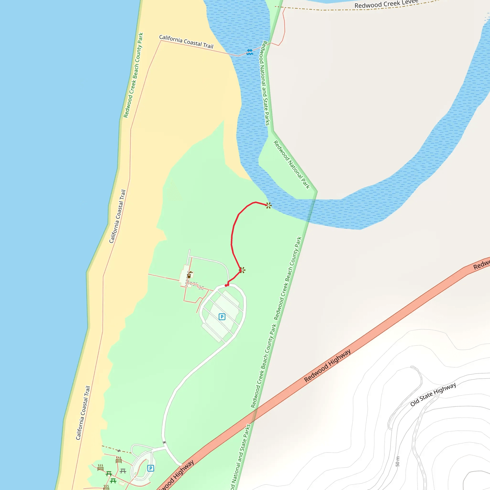 Redwood Highway mobile static map
