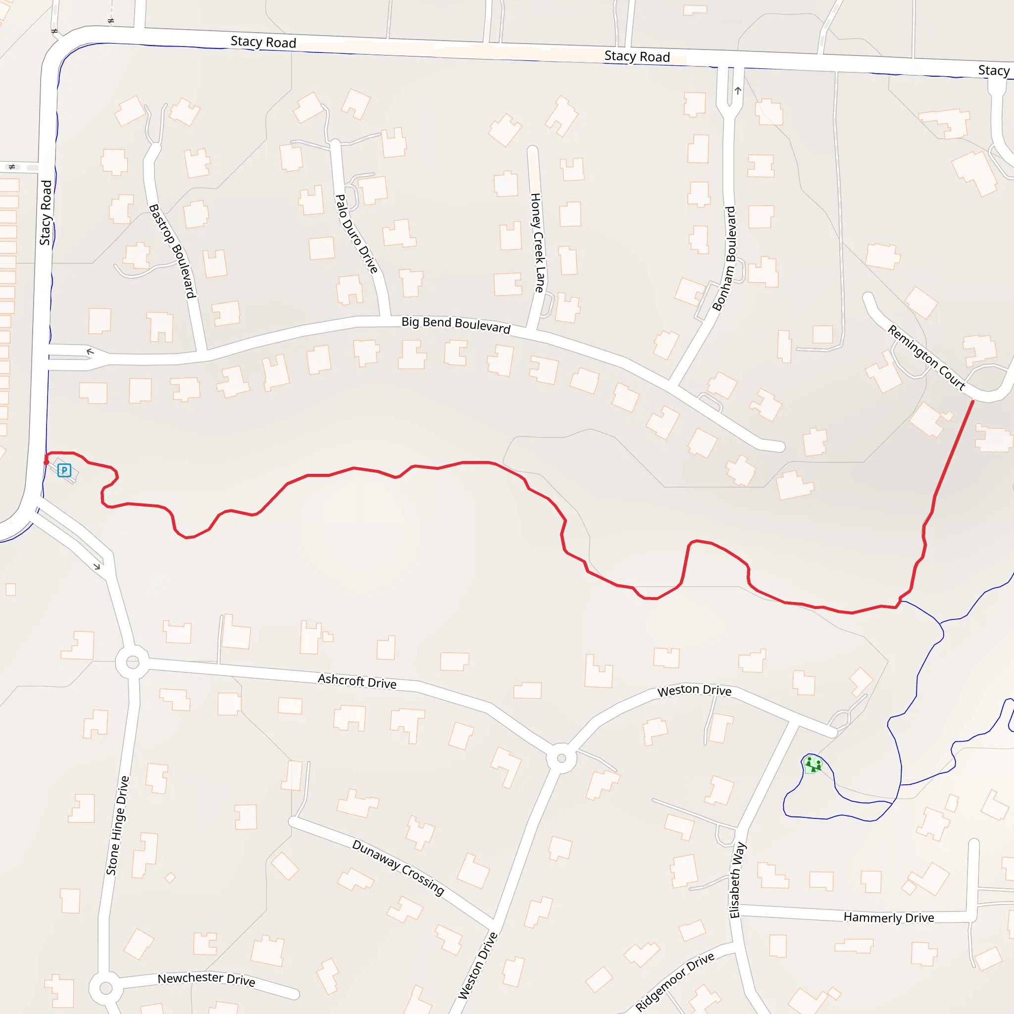 Stacy Road East Walk mobile static map