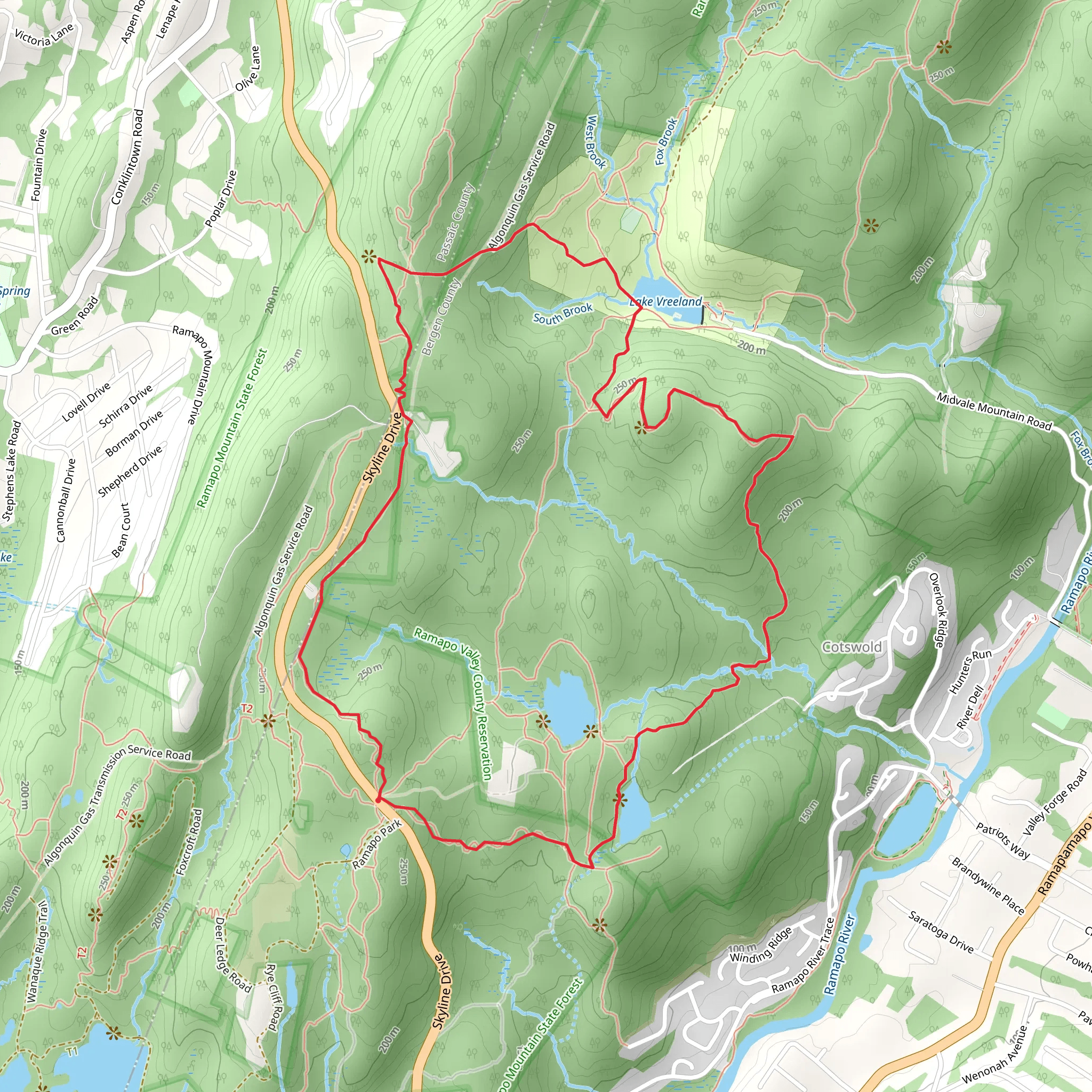 Todd Lake, Millstone Hill and Hoeferlin Memorial Loop Trail mobile static map