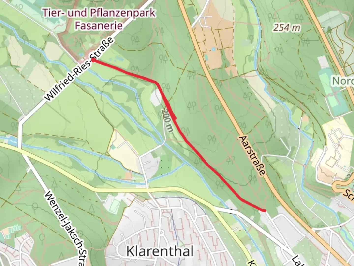 An image depicting the trail Fasanerieweg Walk and its surrounding area.