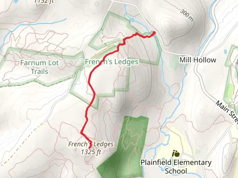 Frenchs Ledges Trail from Colby Hill Road