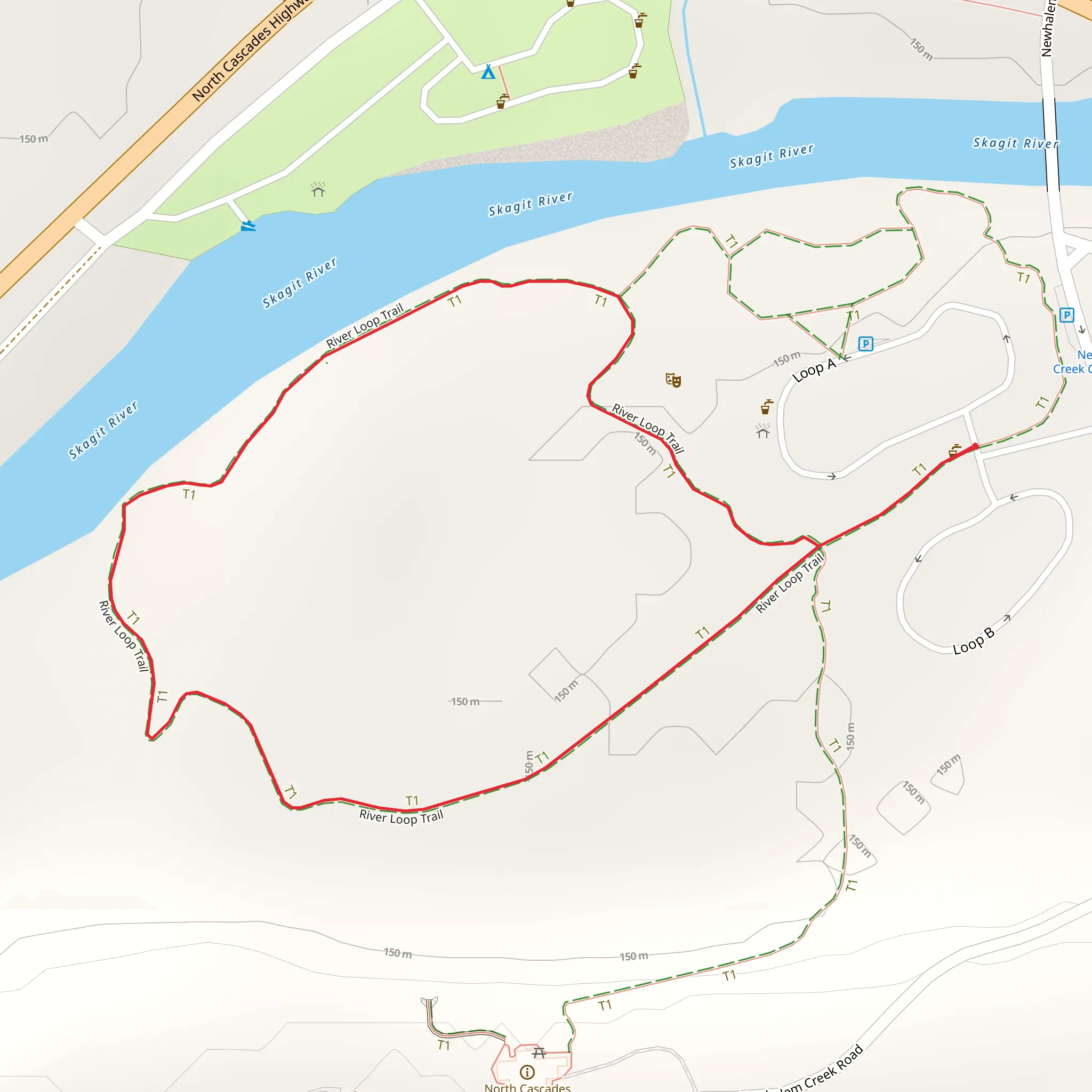 River Loop Trail mobile static map