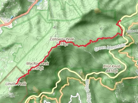 Calloway Peak and Linville Peak via Grandfather Trail